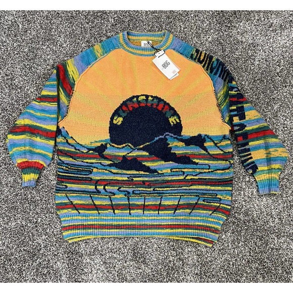 Urban Outfitters Sweater Womens XS Sunshine State Of Mind Knit Multi Color A9